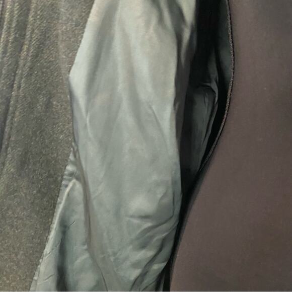 VTG Mackintosh Hunter Green 100% wool pea coat Jacket Button-Up double zip Sz 8 - Picture 13 of 14